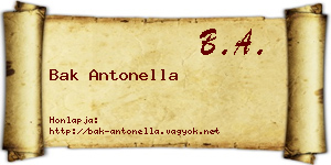 Bak Antonella névjegykártya